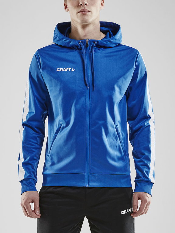 Craft Kapuzenpullover Hoodie Fullzip Pro Control cobaltblau/weiss Herren